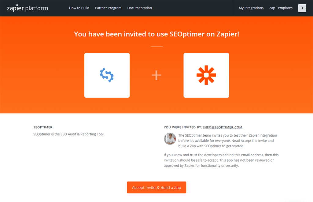 Invitation Zapier