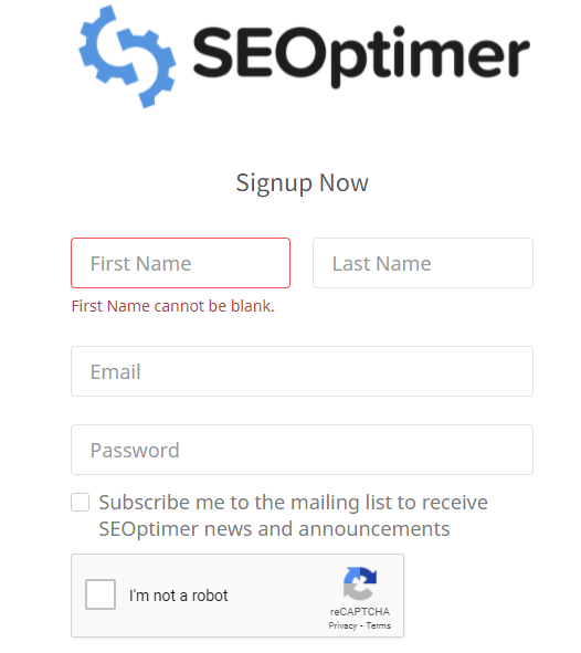 seoptimer account